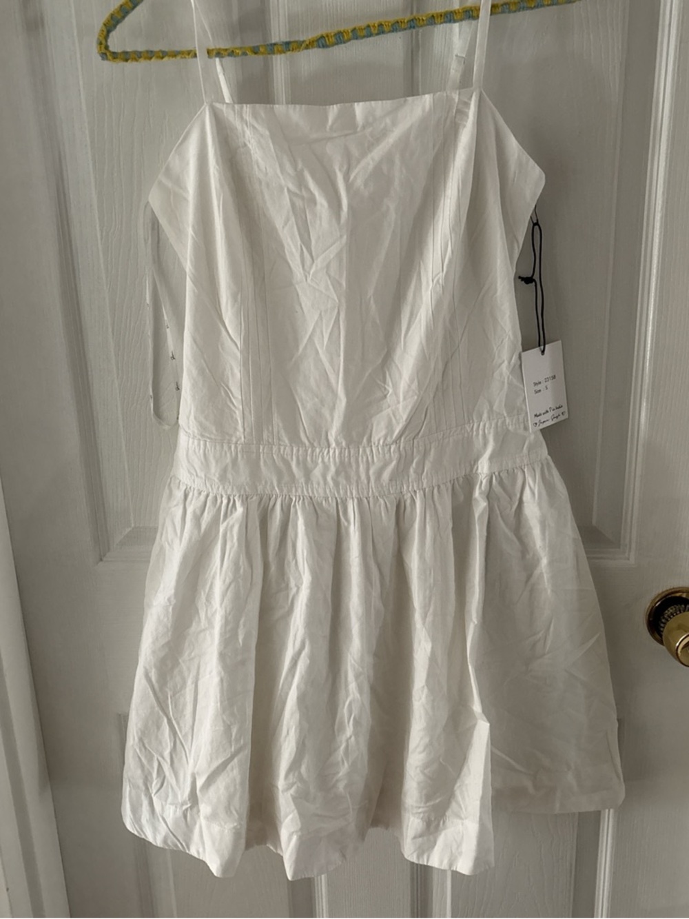 Japna White Spaghetti-Strap Mini Dress